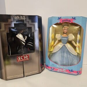 Barbie By Mattel Sparkle Eyes Cinderella 1995 And Cruella De Vil 101 Dalmations